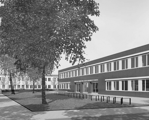 Portfolio IEP: Erweiterung, Umbau und Sanierung Grundschule an der Grafingerstraße in München - schwarz-weiß