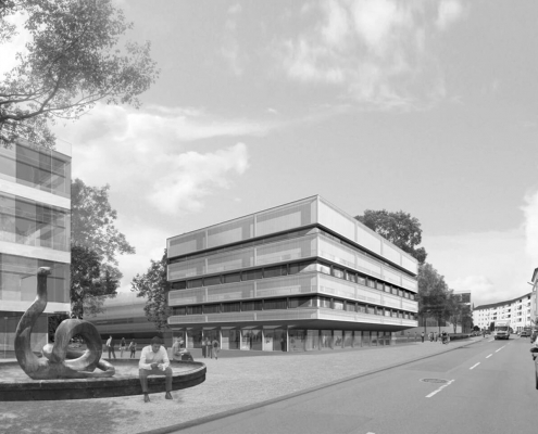 Portfolio IEP: Neubau Nano-Institut der LMU - schwarz-weiß